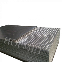 Лист алюминиевый 3х1500х6000, рифление квинтет, марка АМГ2Н2Р в Краснодаре цена